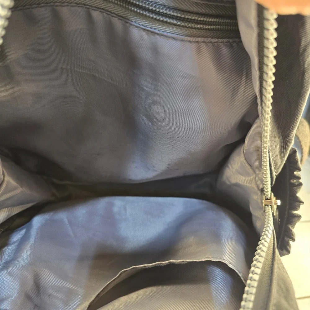 Aotian Black Nylon Mini Backpack Small Travel Bag Lightweight Multi-Pocket